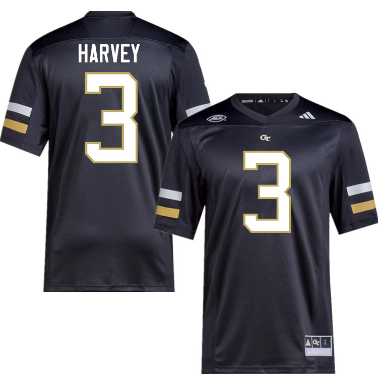 Ahmari Harvey Georgia Tech Jerseys,Georgia Tech Yellow Jackets College Football Uniforms-Black